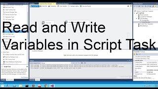 Script Task Read And Write Variables using Variable Dispenser -3