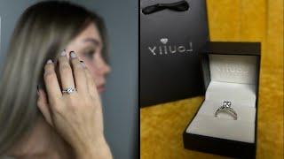 Louily Jewelry Review unboxing round cut engagement ring