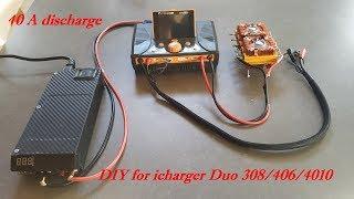 Setup iCharger duo 4063084010 pour décharger à 40A avec banc de résistances  resistor bank .