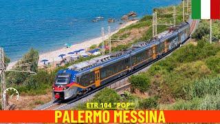 Cab Ride Palermo - Messina Palermo-Messina railway Italy train drivers view 4K