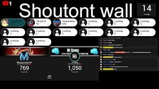 Shoutout wall live stream