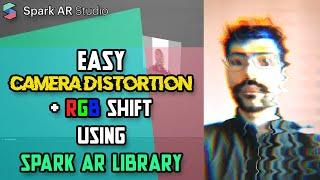 How to  make glitch effect in spark ar studio  distorting the camera