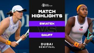 Iga Swiatek vs. Coco Gauff  2023 Dubai Semifinal  WTA Match Highlights