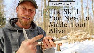 Survival Hack Handheld Fire Starting a Fire in the Rain and Snow Survival Fire Starter