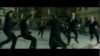 Matrix Reloaded Music scene - Burly Brawl - Neo vs Smiths