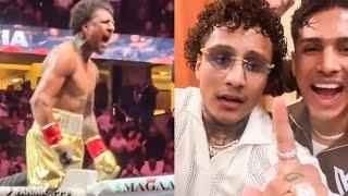 Amado Vargas CELEBRATES KNOCKING OUT Sean Garcia IMMEDIATE REACTION with Dad & Brothers