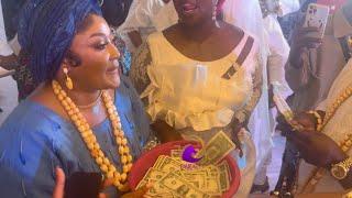 OMO BORTY DANCES WITH GUESTS AT HER WEDDING RECEPTION