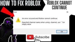 How to fix Roblox an Error Occured and Roblox cannot continue  Trending