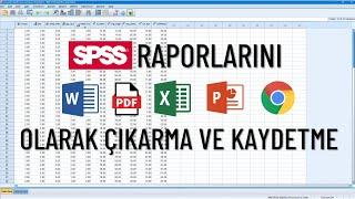 Saving SPSS Reports as Word PDF Excel PowerPoint and Shareable Web Pages