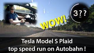 Tesla Model S Plaid - top speed ACHIEVED