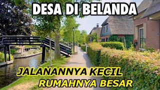 JALANAN DI PEDESAAN BELANDA  DESA GIETHOORN DI BELANDA