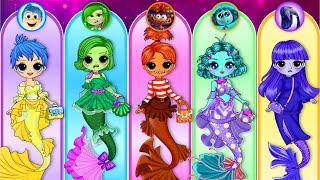 Inside Out 2 become Mermaid?? New Emotion  MLP Twilight Sparkle & Friends  DIYs Paper Doll & Craft
