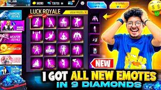 Free Fire New Emote Luck Royal  I Got Everything in 9 Diamonds  NOOB TO PRO - Garena Free Fire