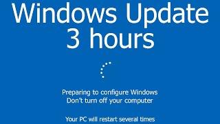 Windows Update Screen 3 hours REAL COUNT in 4K UHD 