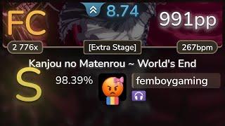 8.7⭐ femboygaming  Demetori - Kanjou no Matenrou  Worlds End Extra Stage +NC 98.39% FC 991pp