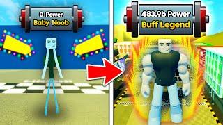 I Went from Skinny NOOB to Buff PRO in Strongman Simulator Roblox