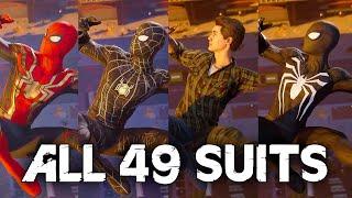 ALL 49 Spider-Man Suits & Costumes Every Suit + No Way Home All DLC Suit Spider-Man PS5 Remastered