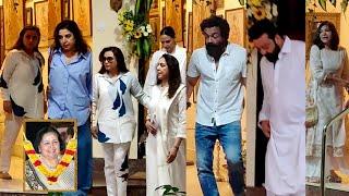 Sanjay Dutt Bobby Jackie Alka Yagnik Meet Rani Mukherji After Mother-In-Law Pamela Chopra Demise