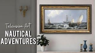 Nautical Adventures Vintage Art  Turn your TV into Artwork  TV Art Slideshow  Nautical Framed Art