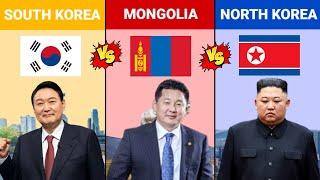 South Korea Vs Mongolia Vs North Korea  Country Comparison 2023  Versus Kingdom