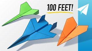 How to Make 3 EASY Paper Airplanes that Fly Far — Best Planes in the World — Dagger F-15 Arrowhead