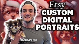 Create & Sell Custom Digital Portraits on Etsy in MINUTES w This Tool