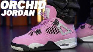 Jordan 4 Retro Orchid Review on Foot