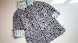 Crochet #62 How to crochet springsummer cardigan for girls Part 1