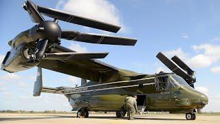 MV-22 Osprey Using Its GAU-17 Minigun Weapon System