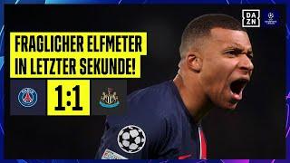 Mbappe gleicht Donnarumas Patzer aus PSG - Newcastle United  UEFA Champions League  DAZN