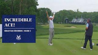 Incredible HOLE-IN-ONE for Sebastian Söderber  2024 PGA Championship