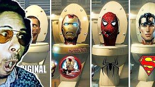 SKIBIDI TOILET ORIGINAL vs SUPERHEROES  Superman Batman Spiderman Ironman Wolverine 