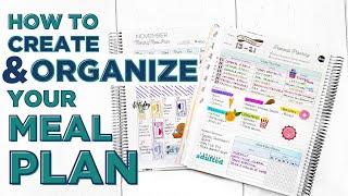 Creating & Organizing Your Meal Plan  Organization Tips + Meal Plan