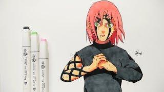 How To Draw Sakura - Step By Step Tutorial - NARUTO SHIPPUDEN