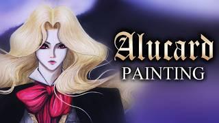 Painting Alucard in Watercolors   CASTLEVANIA 