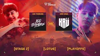 100 Thieves vs KRÜ Visa - VCT Americas Stage 2 - Playoffs - Map 2