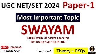 Swayam Portal Introduction for UGC NET Paper 1  Teaching Aptitude in Hindi for NET 2024