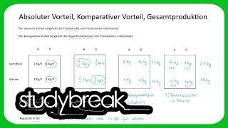 Absoluter Vorteil Komparativer Vorteil Gesamtproduktion  Volkswirtschaftslehre