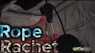 How to Use the Rope Ratchet Light Hangers Hydroponics GrowAce.com