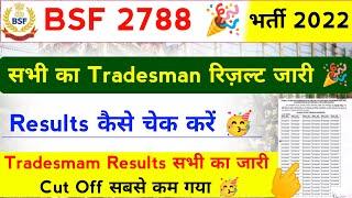 BSF Tradesman Results Kaise Dekhe  BSF Constable Tradesman Results Released  