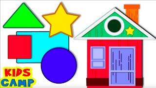 Learn Shapes for Kids with House  Best Learning Videos for Toddlers  @kidscamp