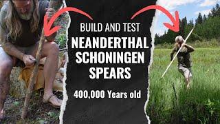 BUILD and TEST 400000 Year Old NEANDERTHAL Throwing Spear #survival #neanderthal #ancienthistory