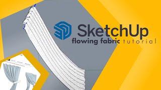 How to make flowing fabric curtains in Sketchup