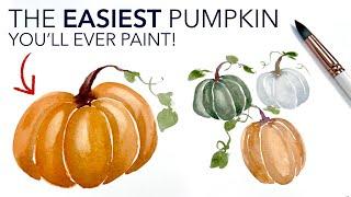 Easy Watercolor Pumpkins for Beginners