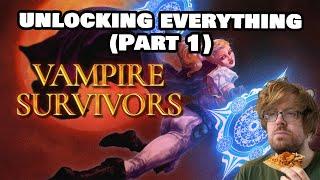 Unlocking every secret character weapon and achievement in Vampire Survivors Part 1
