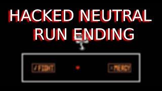 What happens if you beat Undertale Neutral Ending by hacking?