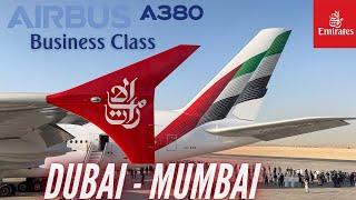 A380 BUSINESS CLASS to India  Dubai - Mumbai  Emirates Business Class  Emirates A380 Trip Report