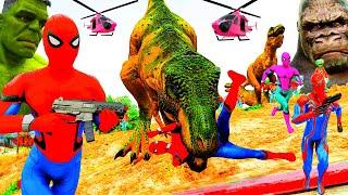 Siêu Nhân Khổng Lồ 2 Đại Chiến Khủng Long Bạo Chúa Dinosaur Người Nhện Đối Đầu Khủng Long 3