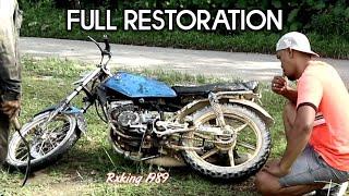 FULL RESTORATION AND MODIFICATION  Of Old Yamaha 1989 Motorcycle 2 Stroke 135 cc - Final Part 4 