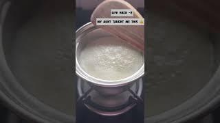 Wooden ladle helps boil overs  how ? Watch the video #hack #kitchenhacks #lifehacks #kajalskitchen